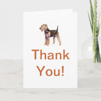 Carte De Remerciements Airedale Terrier
