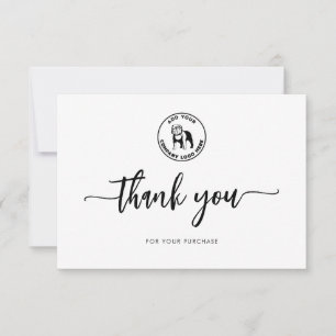Carte De Remerciements Ajoutez le logo de votre entreprise