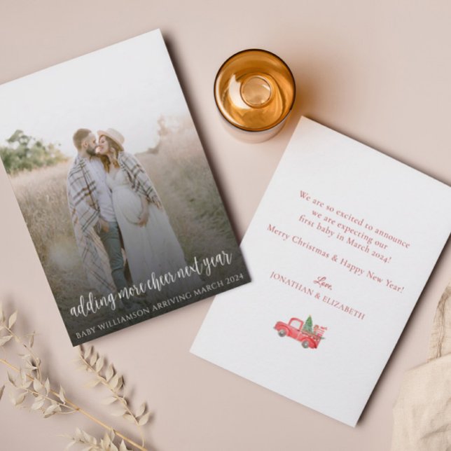 Carte De Remerciements Ajoutez Plus De Chance L'Année Prochaine Pregnancy (Créateur téléchargé)