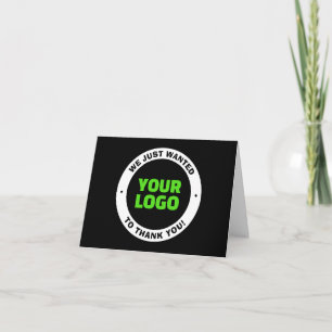 Carte De Remerciements Ajoutez votre propre logo d'entreprise ou design t
