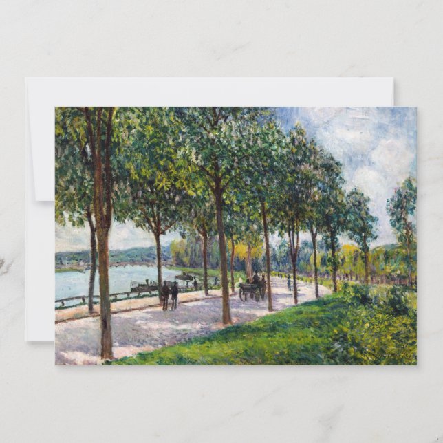 Carte De Remerciements Alfred Sisley - Allée des châtaigniers (Devant)