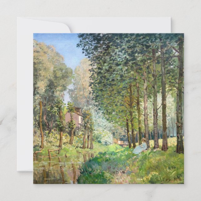 Carte De Remerciements Alfred Sisley - Reposez le long du ruisseau (Devant)