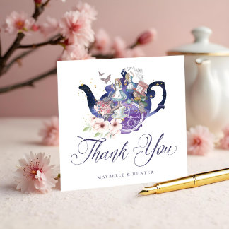 Carte De Remerciements Alice au Pays des Merveilles Mariage Wonderland Me