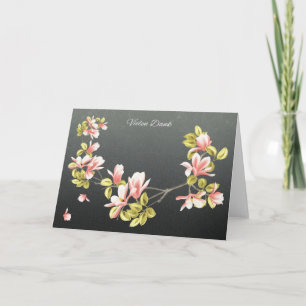 Carte de remerciements allemande avec jolie Magnol