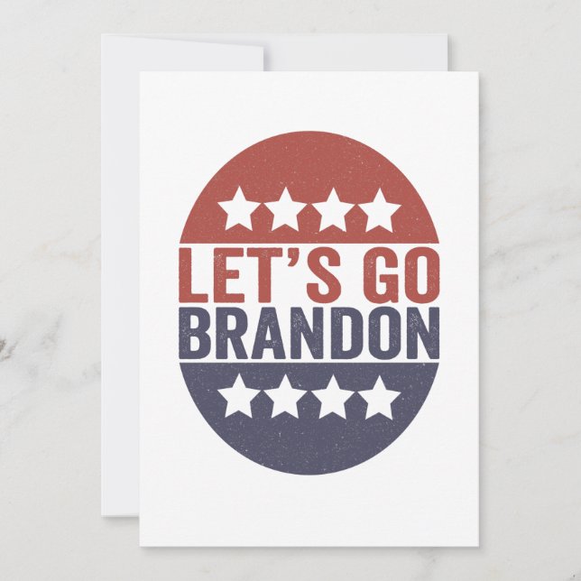 Carte De Remerciements Allons voir Brandon Funny Patriotic American Flag (Devant)