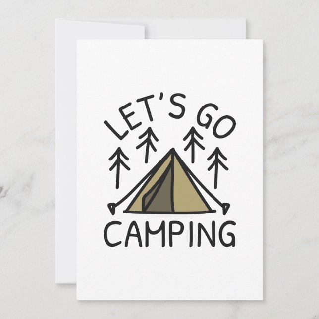 Carte De Remerciements Allons-y Camping (Devant)