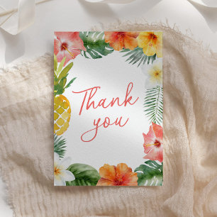 Carte De Remerciements Aloha Baby Baby shower floral tropical