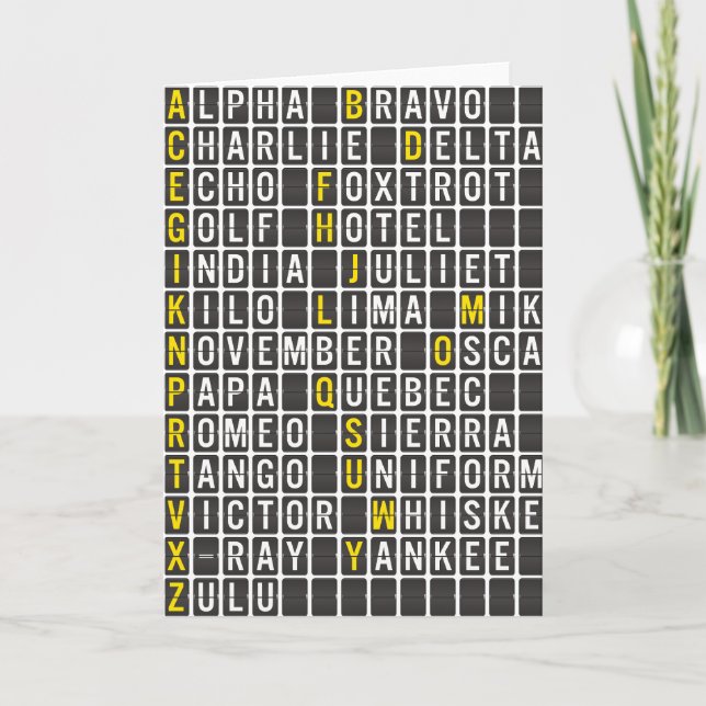 Carte De Remerciements Alpha-Bravo-Charlie (Devant)
