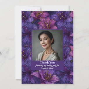 Carte De Remerciements Amaryllis Coloré Cadeaux D'anniversaire 21 Ans Pou