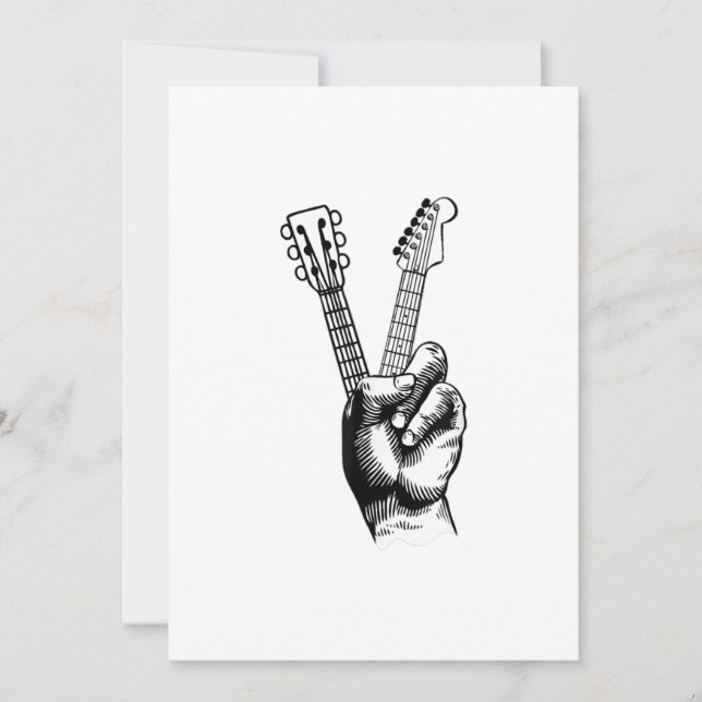 Carte De Remerciements Amateur de guitare | Dis bonjour Cadeau de guitare (Devant)