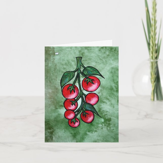 Carte De Remerciements Amateur de Tomate                                 (Devant)