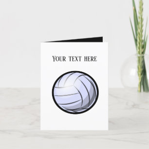Carte De Remerciements Amateurs de volley-ball cool ajouter un message