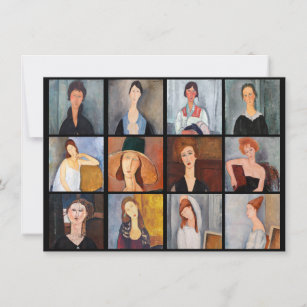 Carte De Remerciements Amedeo Modigliani - Collage de chefs-d'oeuvre