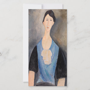 Carte De Remerciements Amedeo Modigliani - Jeune femme en bleu