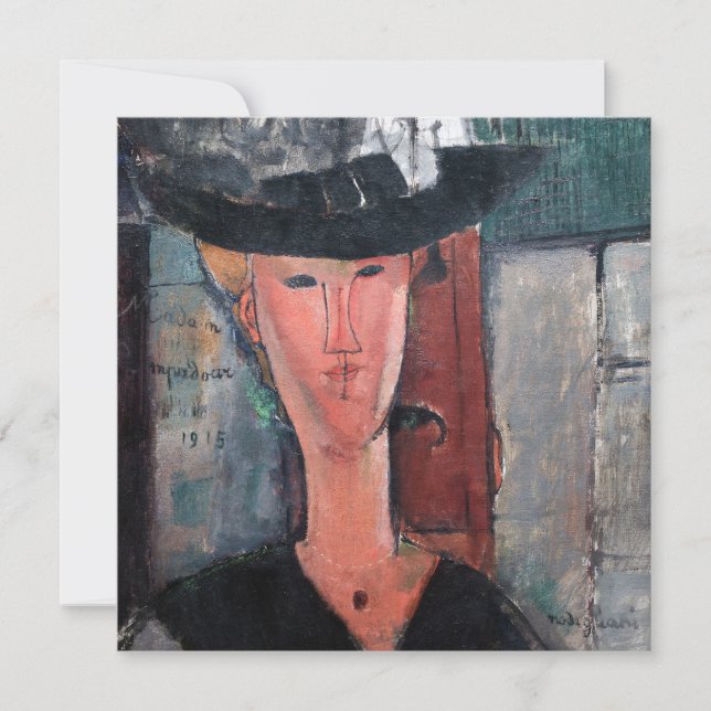 Carte De Remerciements Amedeo Modigliani - Madame Pompadour (Devant)