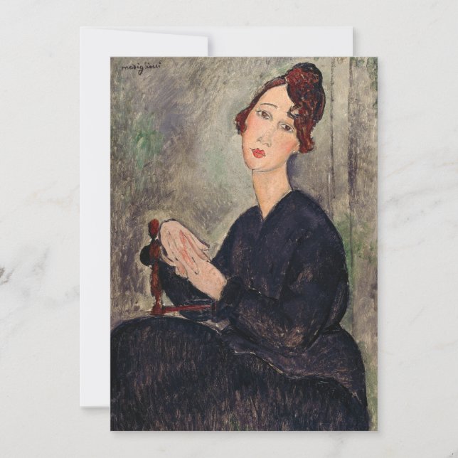 Carte De Remerciements Amedeo Modigliani - Portrait de Dedie Hayden (Devant)
