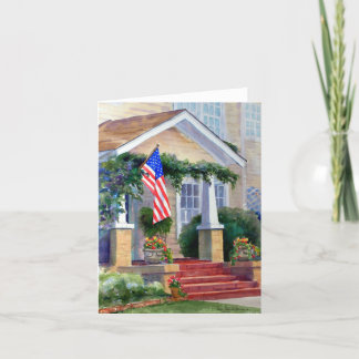 Carte De Remerciements "America, My Home" blanc notecard