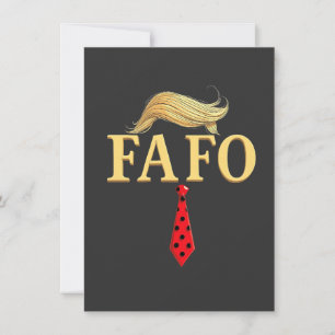Carte De Remerciements Américain Donald Trump FAFO USA Drapeau patriotiqu