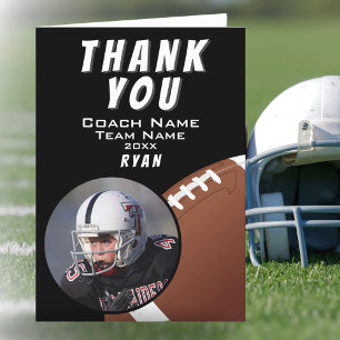 Carte De Remerciements American Football Coach Football Ball Photo