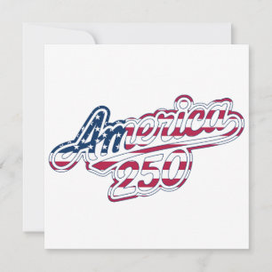 Carte De Remerciements Amérique 250 Drapeau Script Semiquincentennial Des
