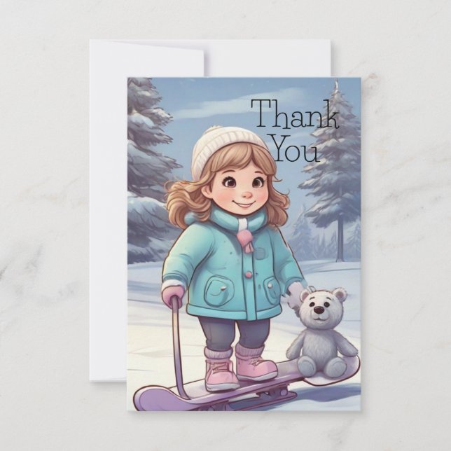 Carte De Remerciements Amis de l'hiver  (Devant)