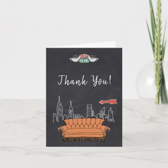 Carte De Remerciements AMIS™ | Tableau de bord central Perk (Devant)