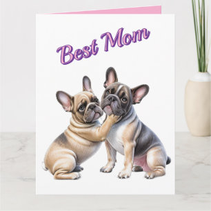 Carte De Remerciements Amour de Bouledogue Français French Bulldog 