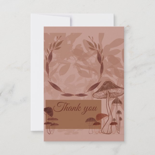 Carte De Remerciements Amour des champignons (Devant)