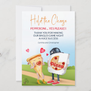 Carte De Remerciements Amour drôle de pizza