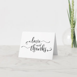 Carte De Remerciements Amour et remerciements subtils et élégants avec éc