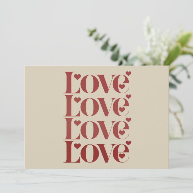 Carte De Remerciements Amour Heureuse Sainte-Valentin Valentine Couple (Debout devant)