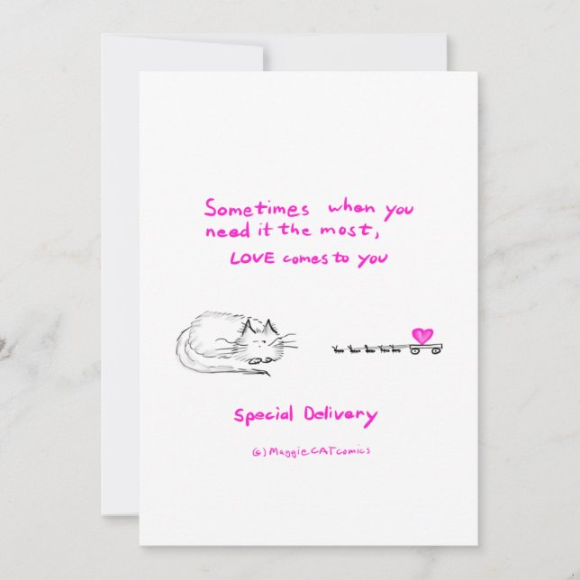 Carte De Remerciements Amour, livraison spéciale (Devant)