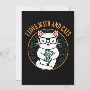 Carte De Remerciements Amour Mathématiques Et Chats Enseignant Mathématiq