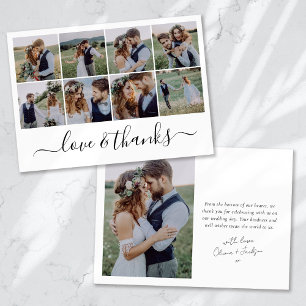 Carte De Remerciements Amour & Remerciements Photographies de mariage à l