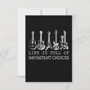 Carte De Remerciements Amoureux de guitare La vie est pleine de choix i