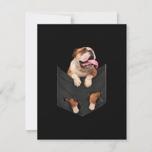 Carte De Remerciements Amoureux de les chiens Chiens De Poche De Bulldog