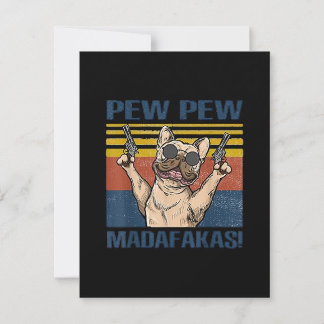 Carte De Remerciements Amoureux de les chiens| Madafakas à la Pew Pew Pew (Devant)