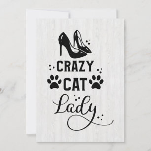 Carte De Remerciements Amoureux des chats Crazy Cat Lady