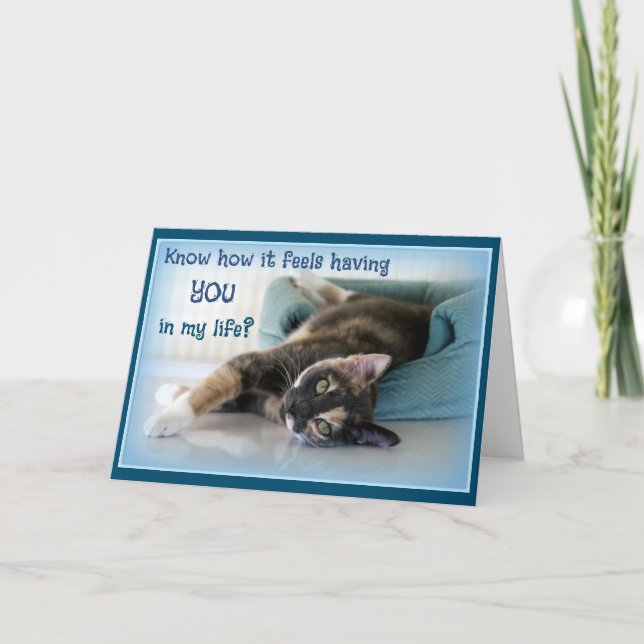 Carte De Remerciements Amoureux des chats Valentine Valentine's Day Card (Devant)