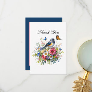 Carte De Remerciements Amoureux d'oiseaux mignons
