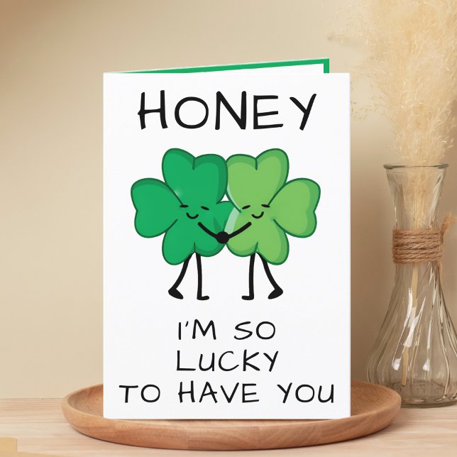 Carte De Remerciements Amusant Clover Vert St Patrick's Day Joyeux annive (Funny Green Clover St Patrick's Day Happy Birthday Thank You Card)