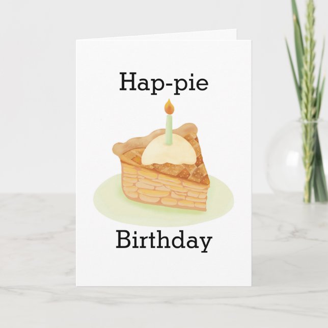 Carte De Remerciements Amusante tarte à la pomme Anniversaire (Devant)