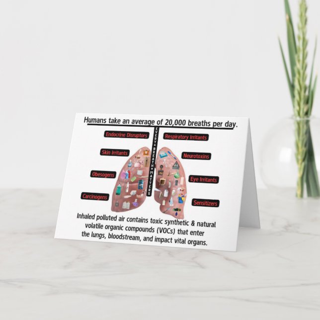 Carte De Remerciements An Average of 20,000 Breaths Per Day (Devant)