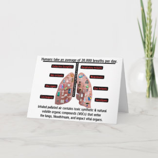 Carte De Remerciements An Average of 20,000 Breaths Per Day