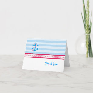 Carte De Remerciements Anchor Nautical Thank You Card