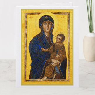 Carte De Remerciements Ancient Madonna and Child Holiday Christmas card
