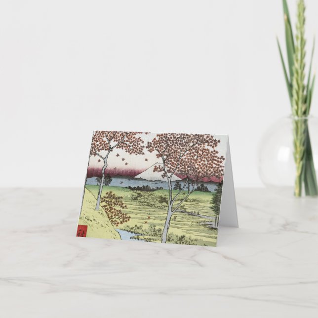 Carte De Remerciements Ando Hiroshige - Sunset Hill (Devant)