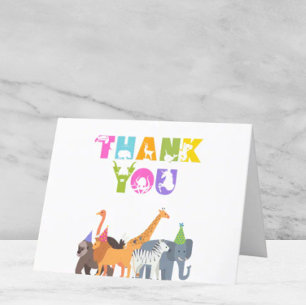 Carte De Remerciements Animal de Fête Anniversaire Photo Personnalisée