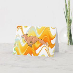 Carte De Remerciements Animal Fox Forest Office Art numérique de douche d