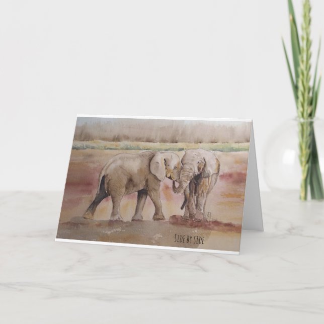 Carte De Remerciements Animaux d'amitié sur le thème (Devant)